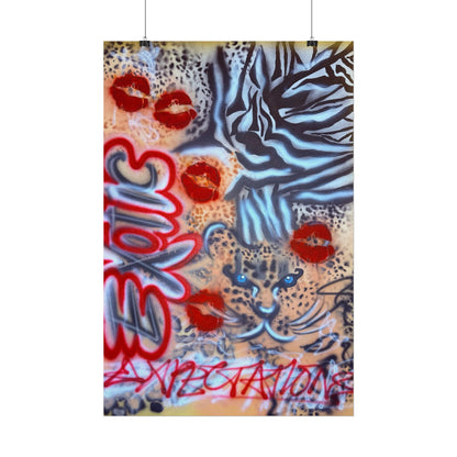 "exotic expectations" airbrush rolled print