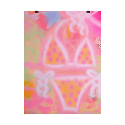 "yellow polka dot bikini" airbrush rolled print