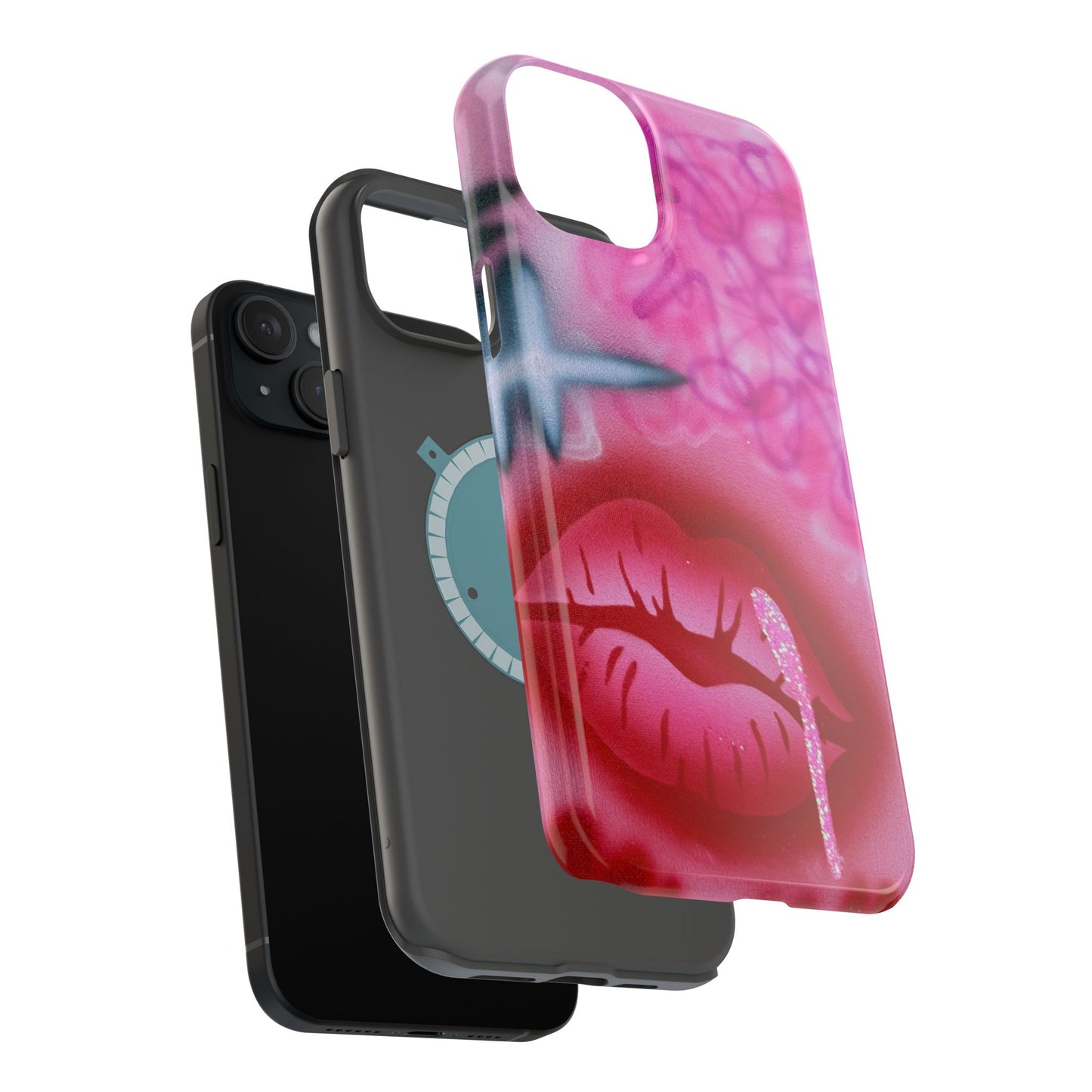 MagSafe limited edition "glitter aura" airbrush iPhone case