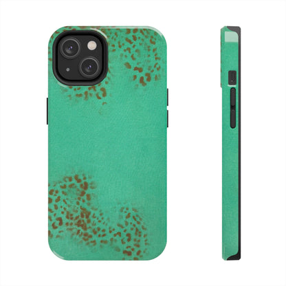 "teal cheetah" airbrush iPhone case