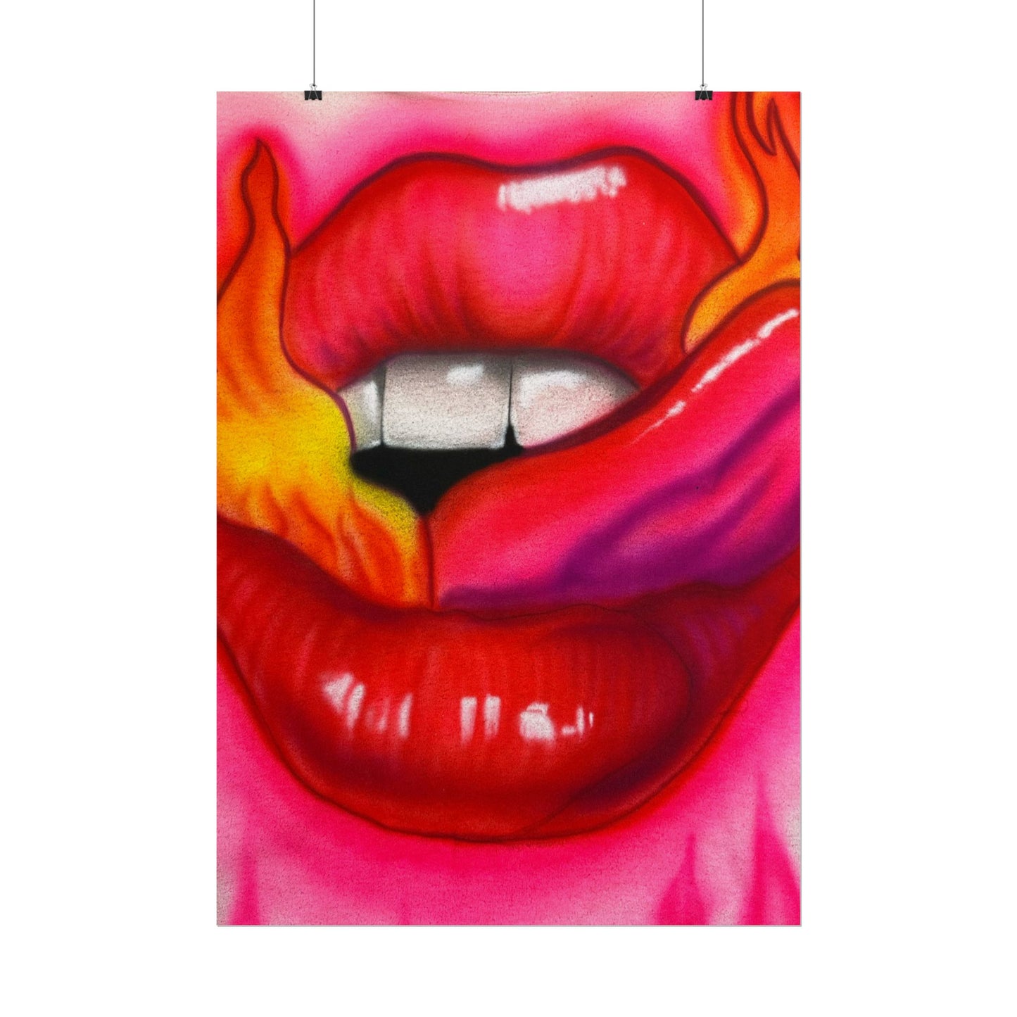 "flaming lips pt. 2" airbrush rolled print