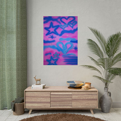 "blue camo" airbrush rolled print
