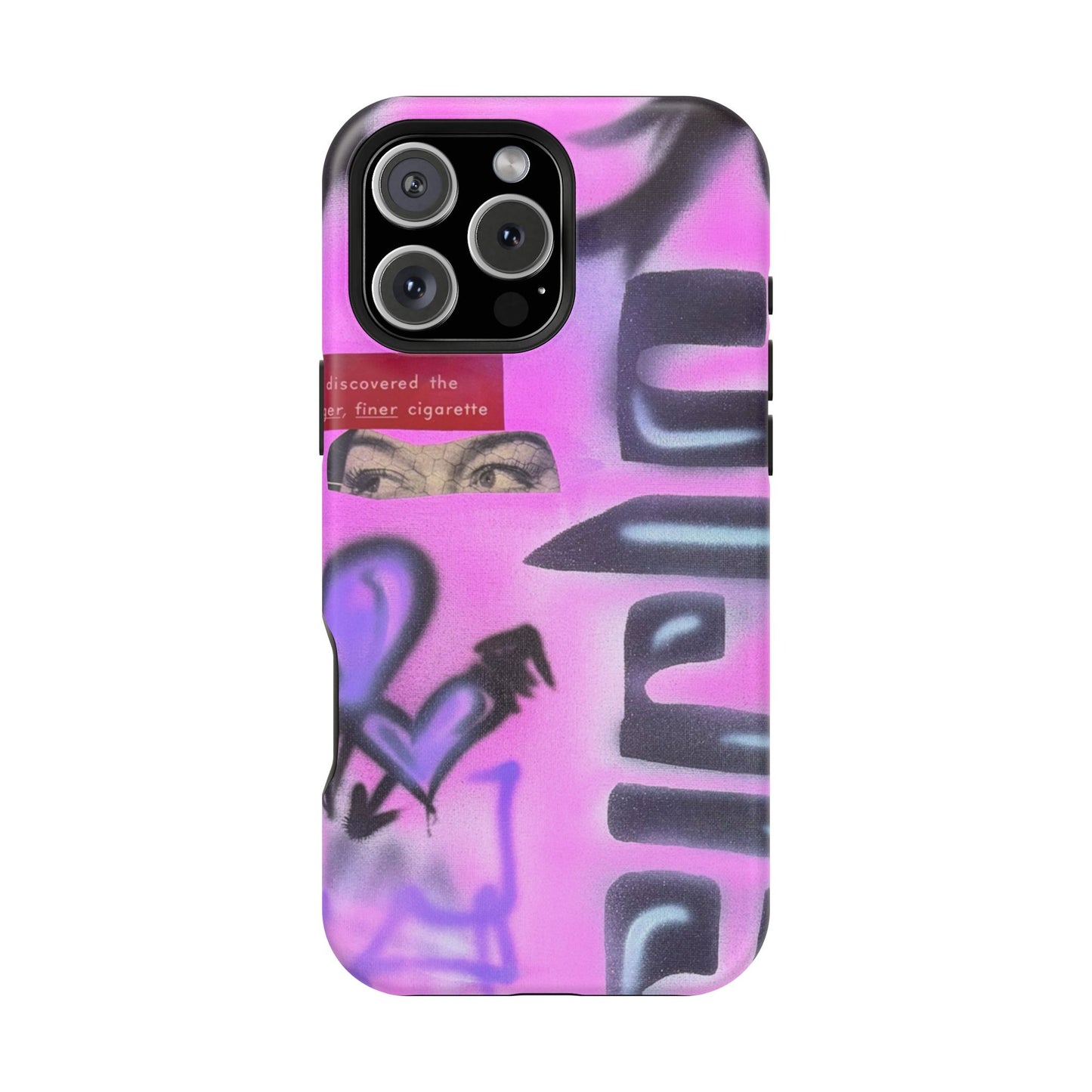 MagSafe "purple princess" airbrush iPhone case