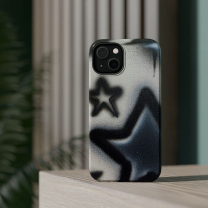 MagSafe "black & white stars" airbrush iPhone case
