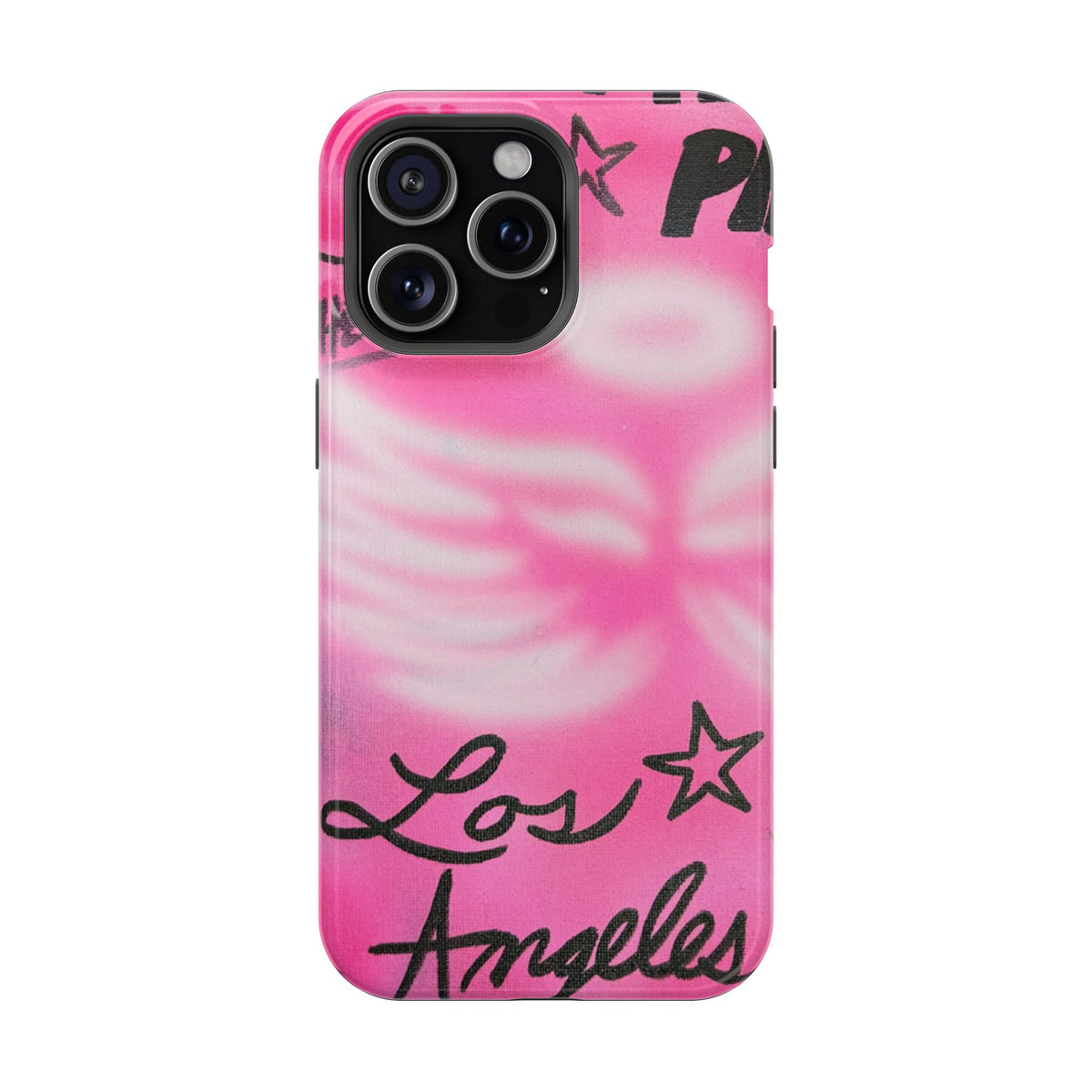 MagSafe "pinke Engelsflügel" Airbrush iPhone Hülle