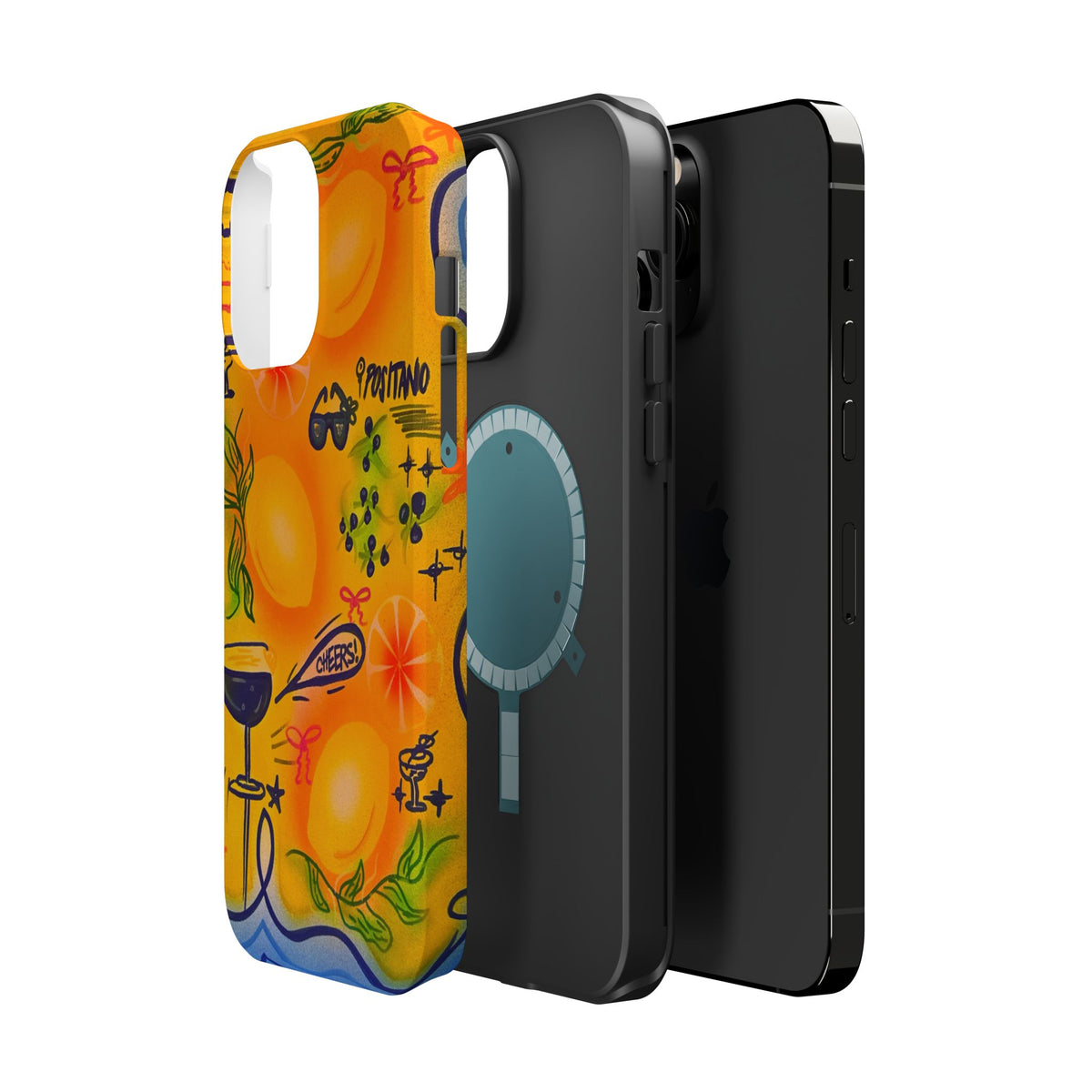 MagSafe Airbrush iPhone Hülle „citrus coastline“