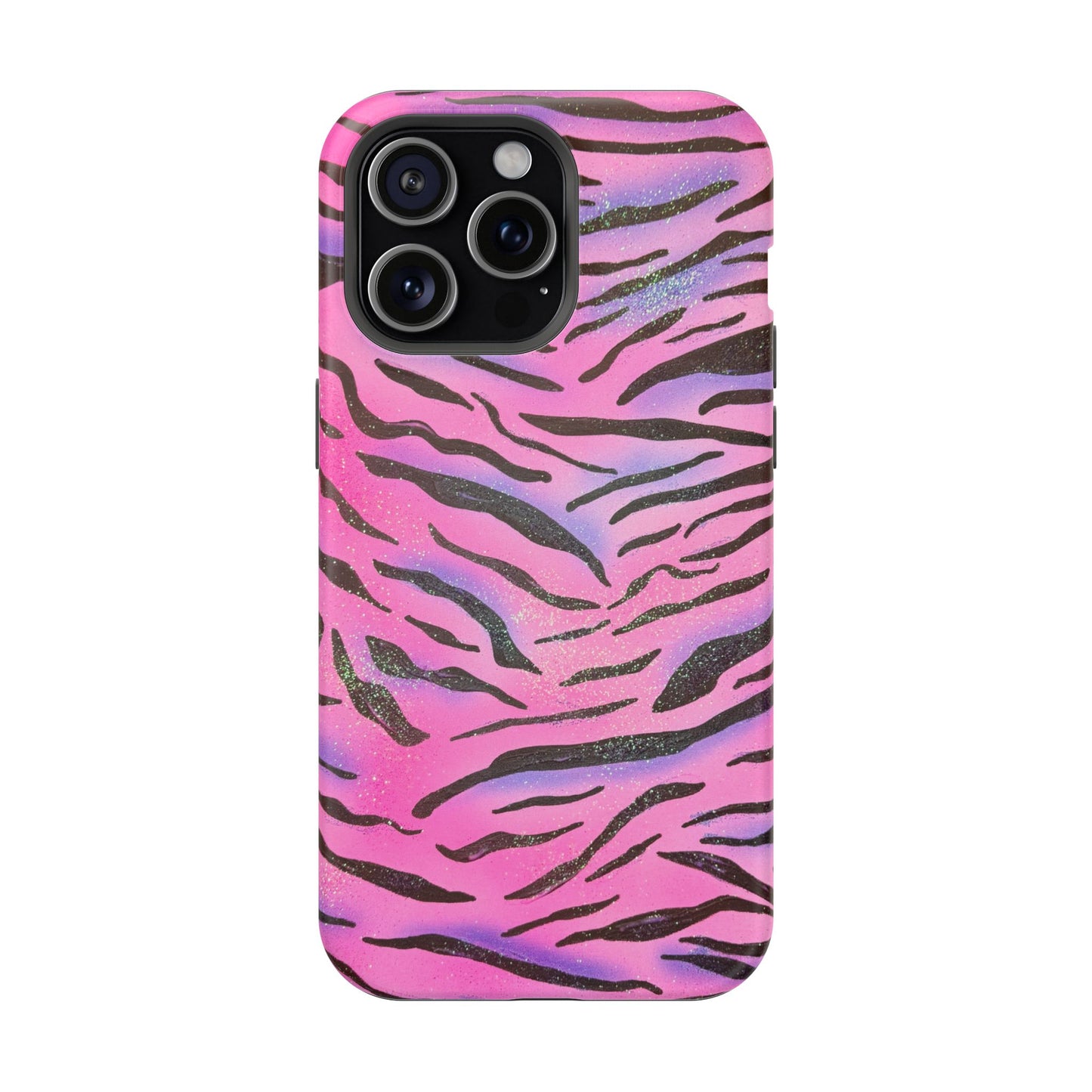 MagSafe "glitter zebra" airbrush iPhone case
