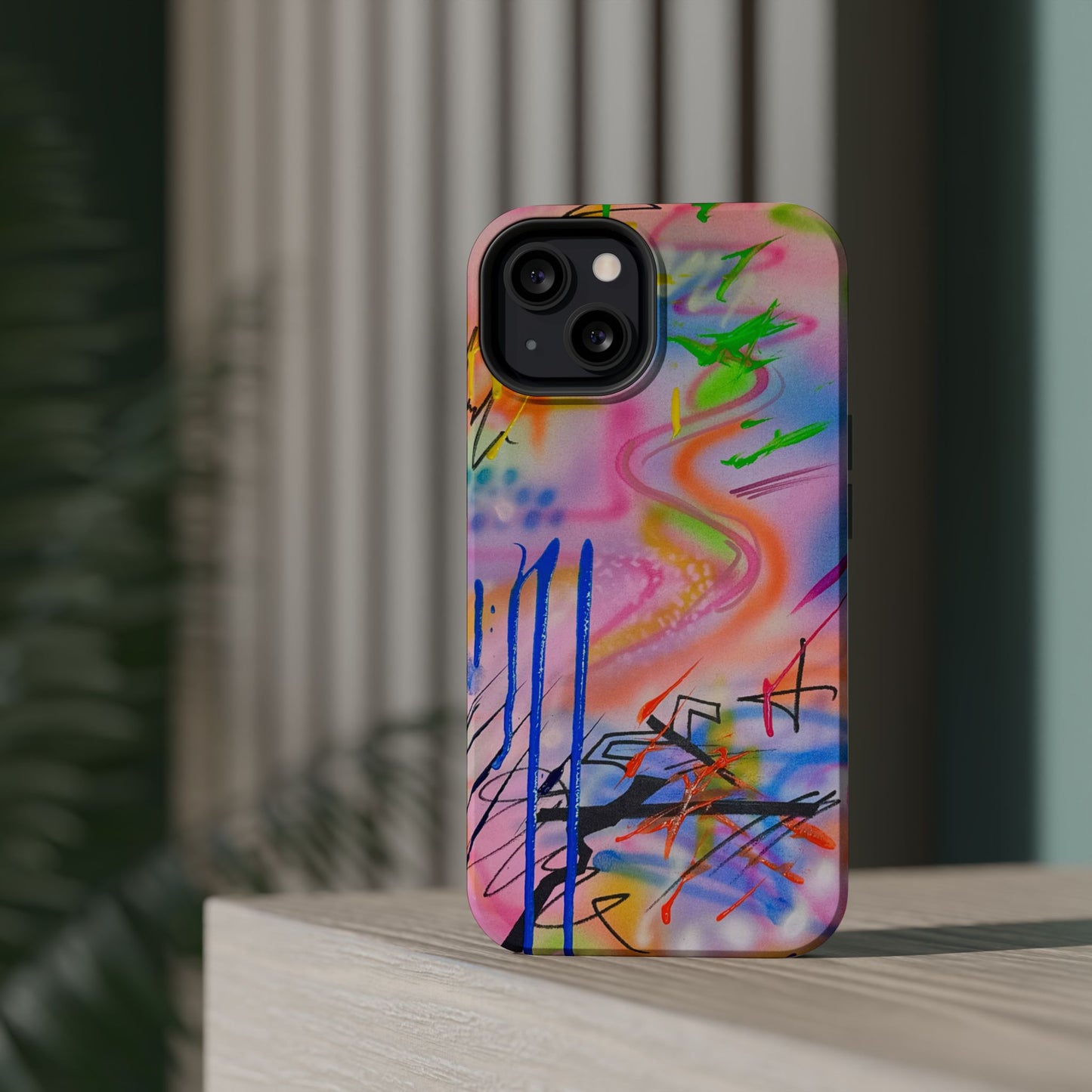 MagSafe "neon haze" airbrush iPhone case