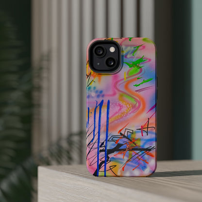 MagSafe "neon haze" airbrush iPhone case
