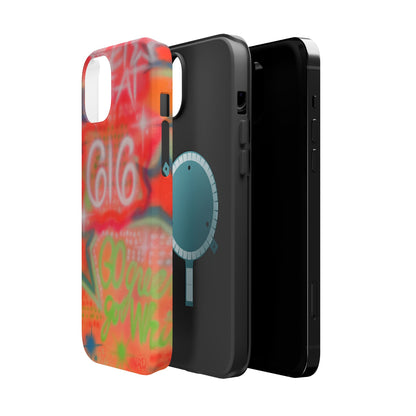 MagSafe custom @msualphaphi airbrush iPhone case
