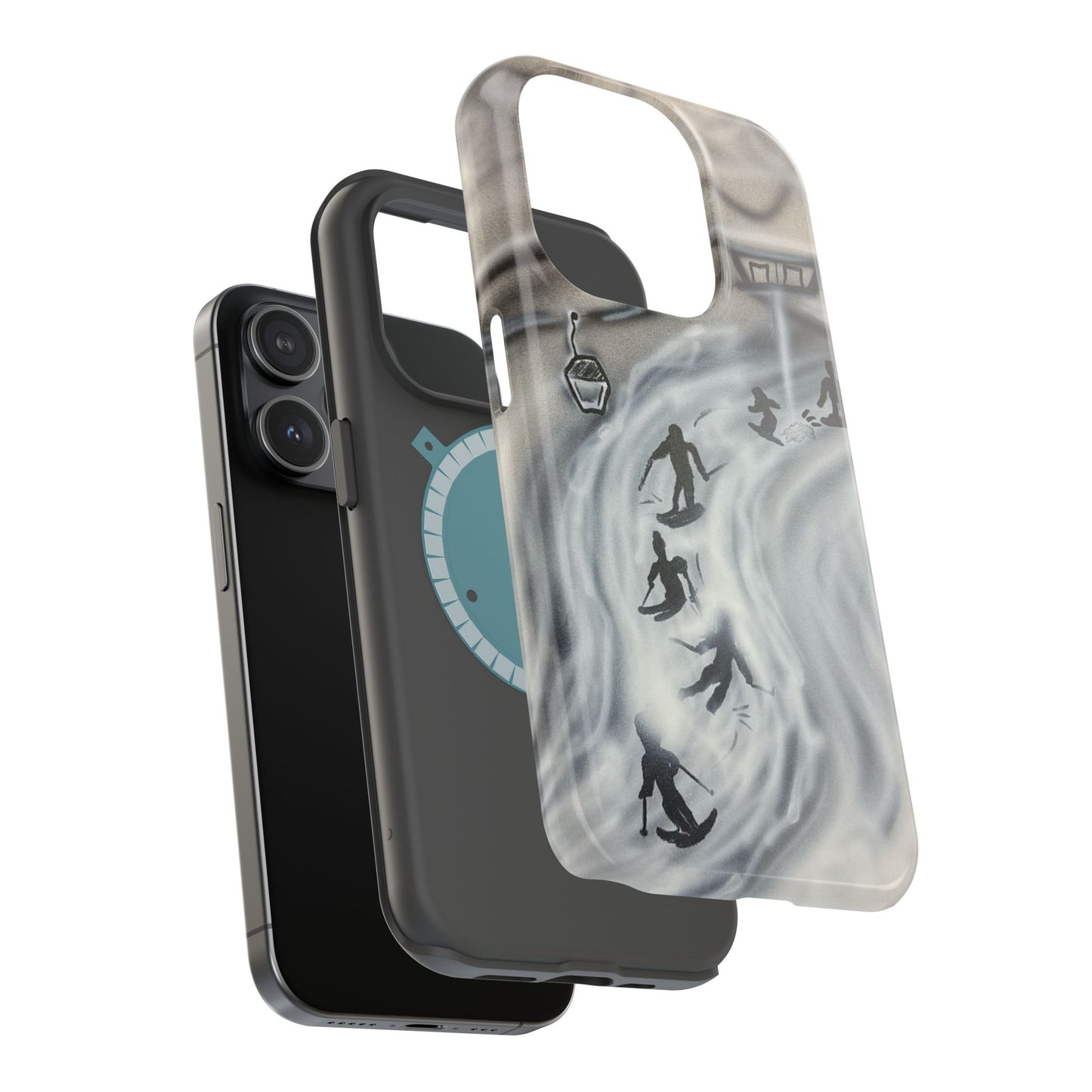 MagSafe "arctic avalanche" airbrush iPhone case