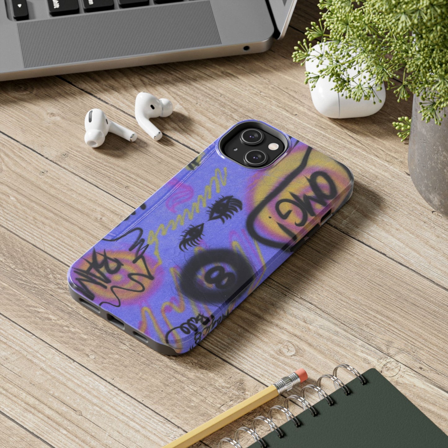 "eye$ on lies" airbrush iPhone case