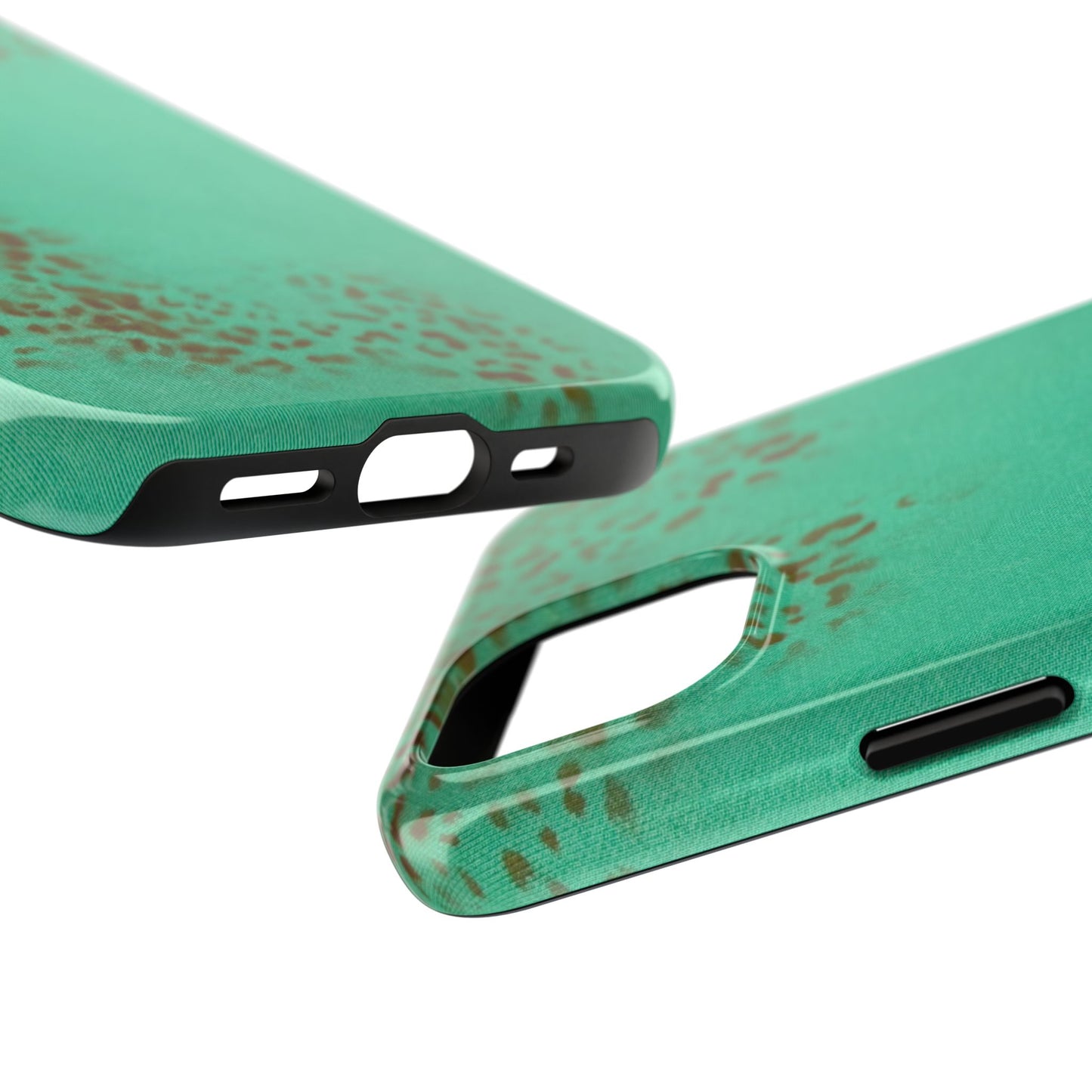 "teal cheetah" airbrush iPhone case
