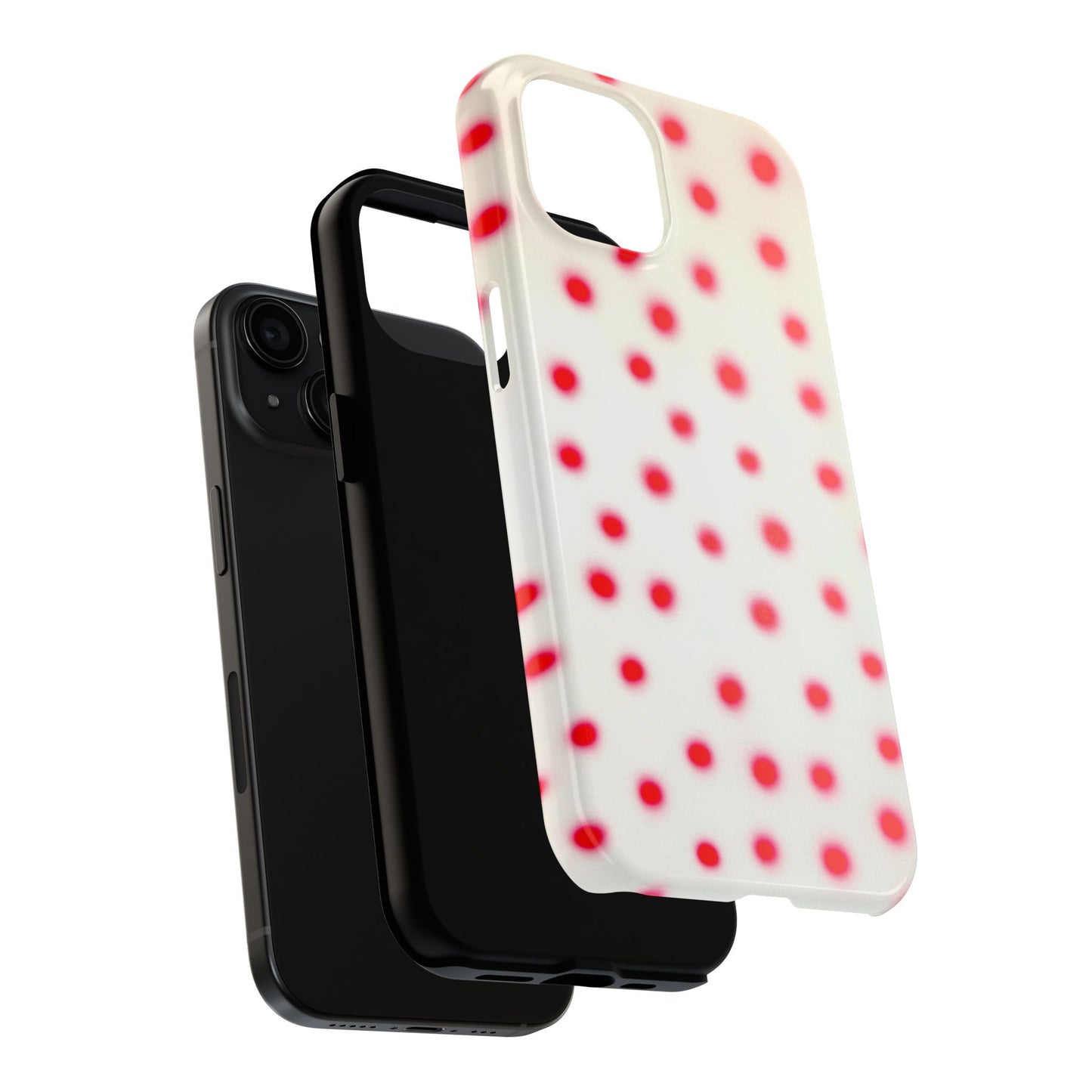 "vanilla cherry polka dot" airbrush iPhone case