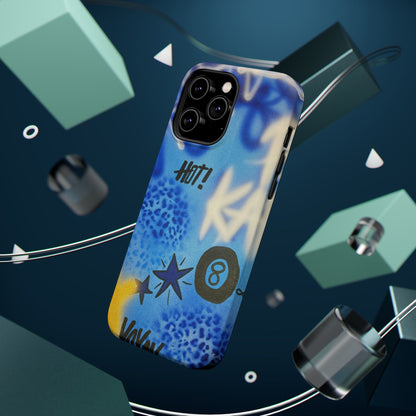 MagSafe "brilliant blues" airbrush iPhone case