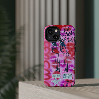 MagSafe "tickled pink" airbrush iPhone case