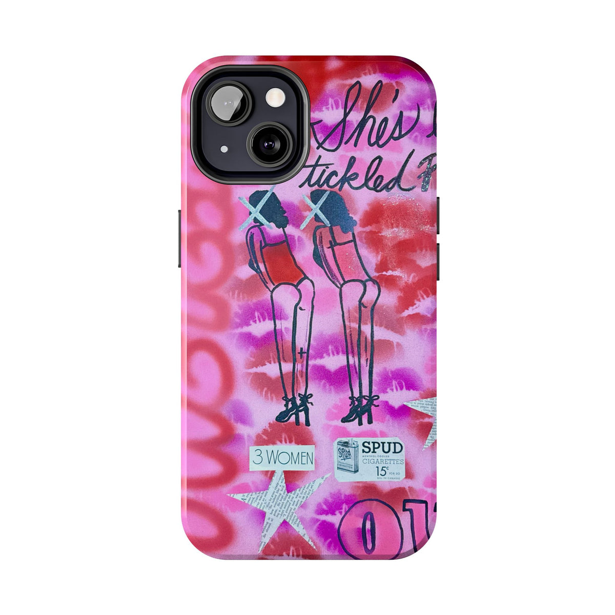 "tickled pink" airbrush iPhone case
