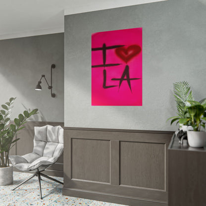 "i <3 LA" airbrush rolled print