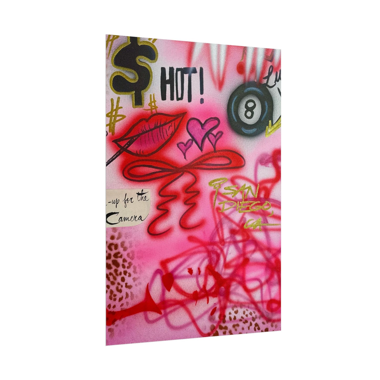 "IT girl" airbrush rolled print
