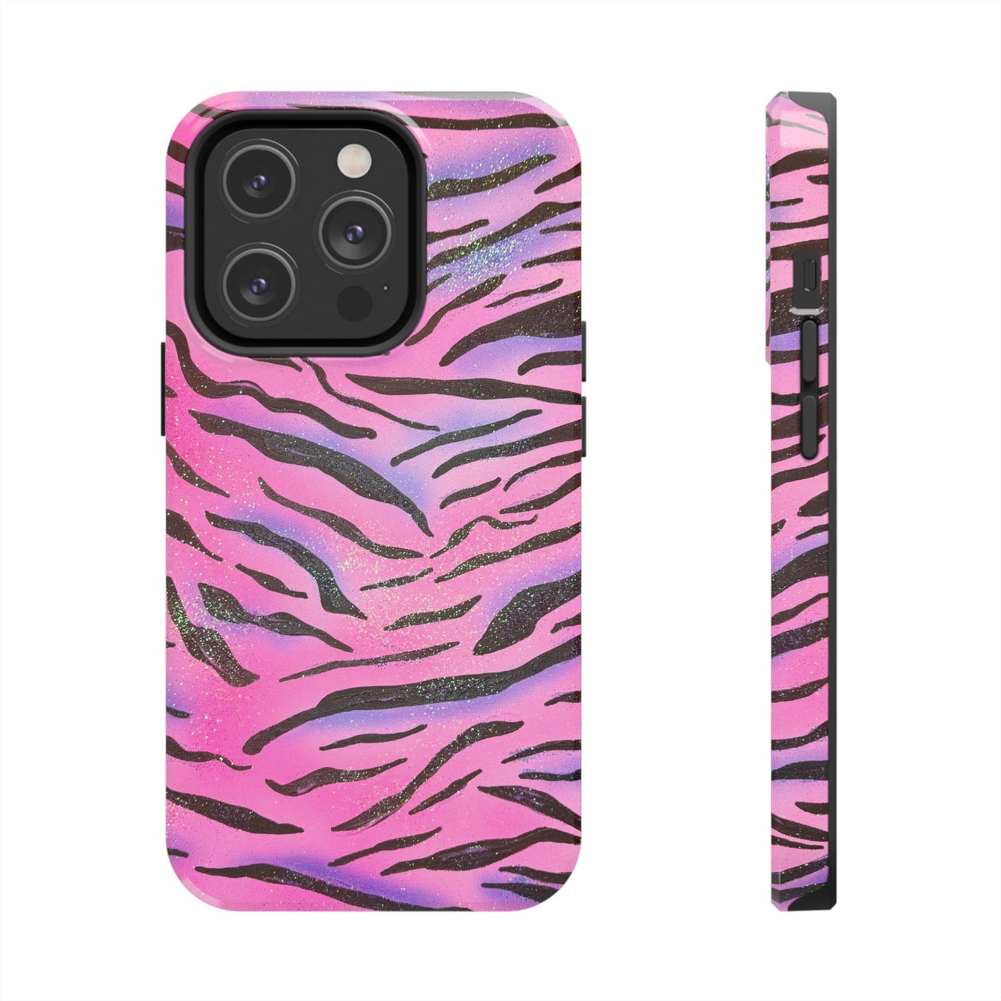 "glitter zebra" airbrush iPhone case