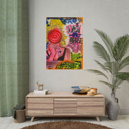 "lost in paradise" airbrush rolled print