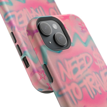 MagSafe "need $$ to travel" airbrush iPhone case