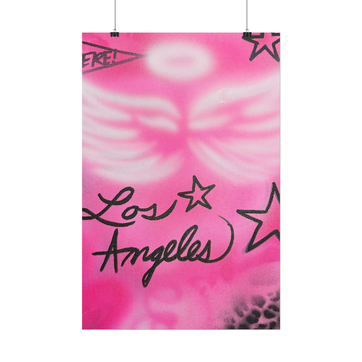 "pink angel wings" airbrush rolled print