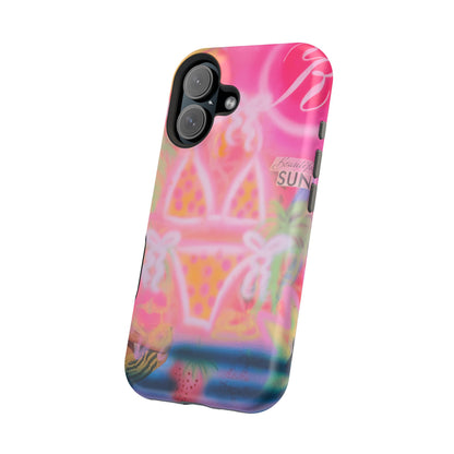 MagSafe "santa monica strawberry" airbrush iPhone case