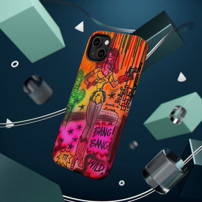 MagSafe "wild, wild west" airbrush iPhone case