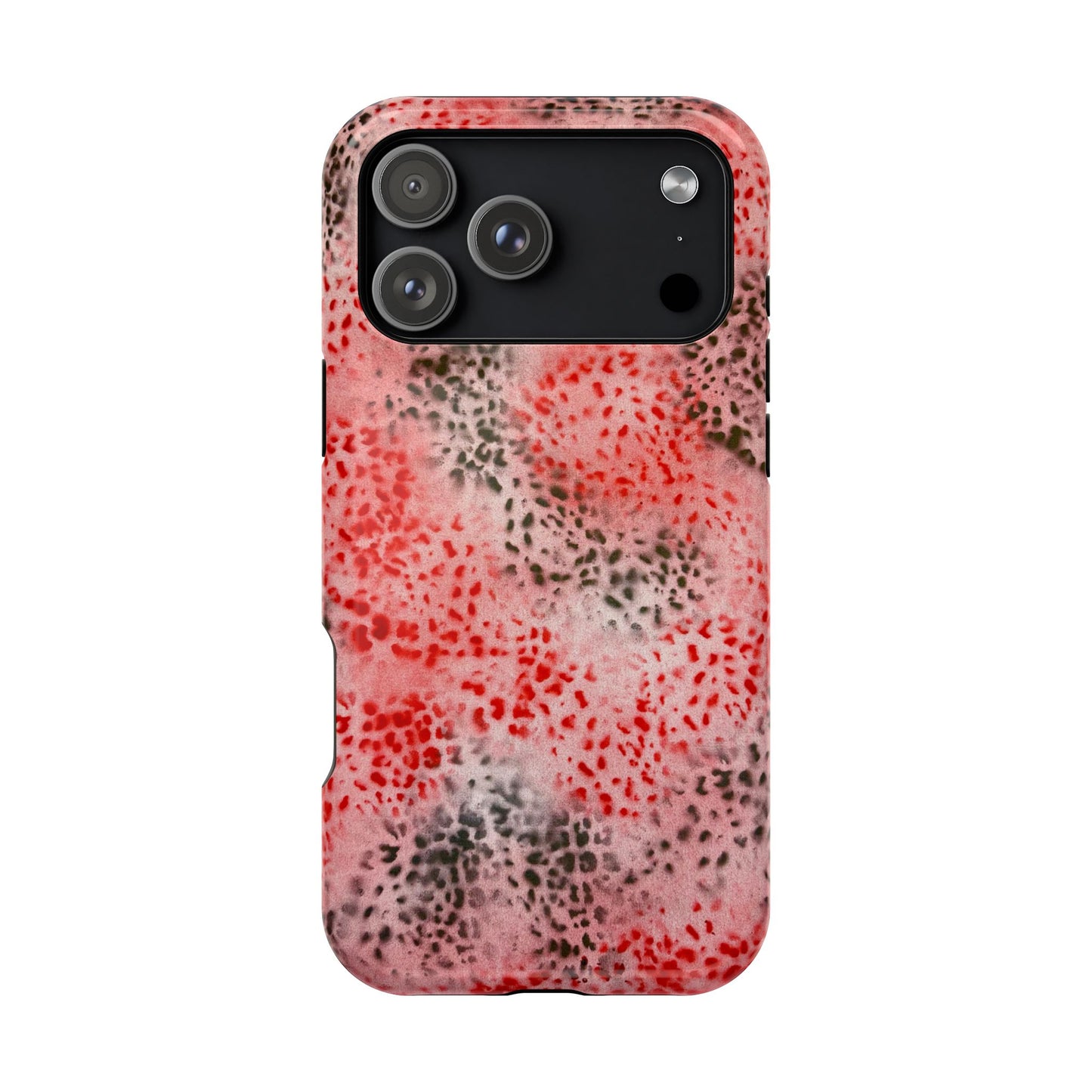 MagSafe "red cheetah" airbrush iPhone case
