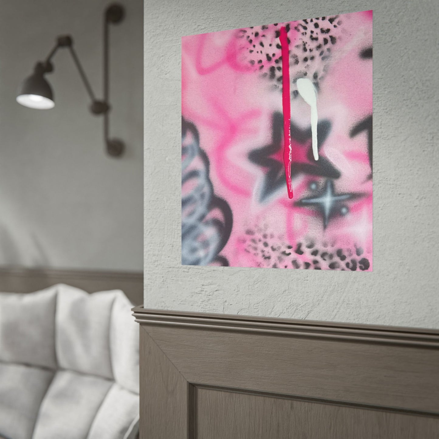 "pink cheetah" airbrush rolled print