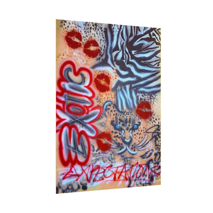 "exotic expectations" airbrush rolled print