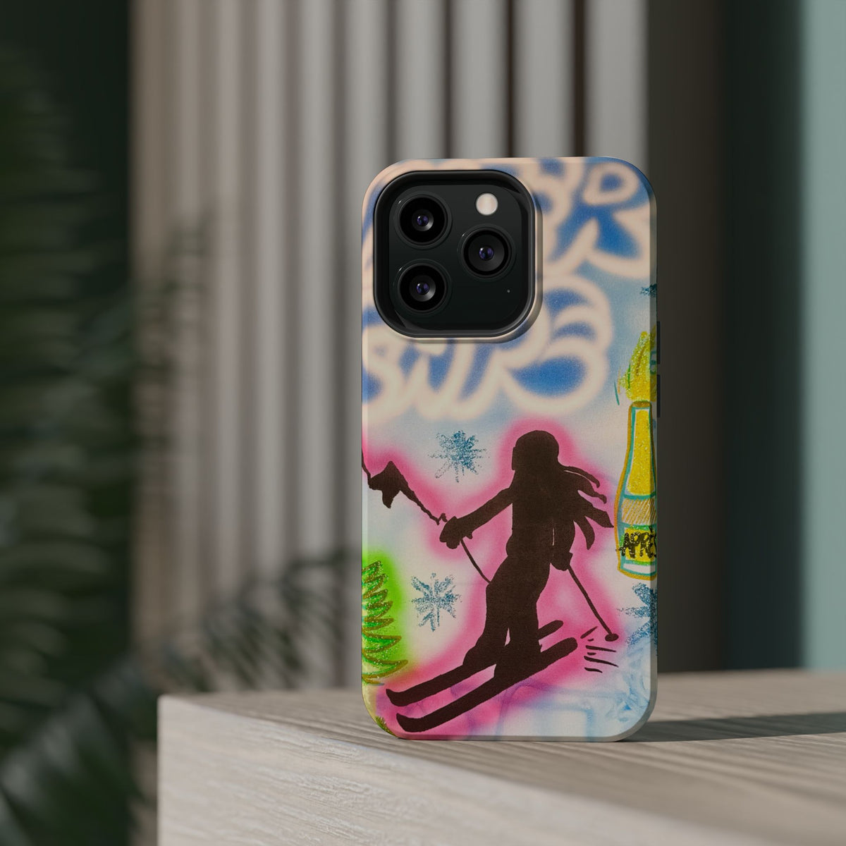 MagSafe "winter escape" airbrush iPhone case