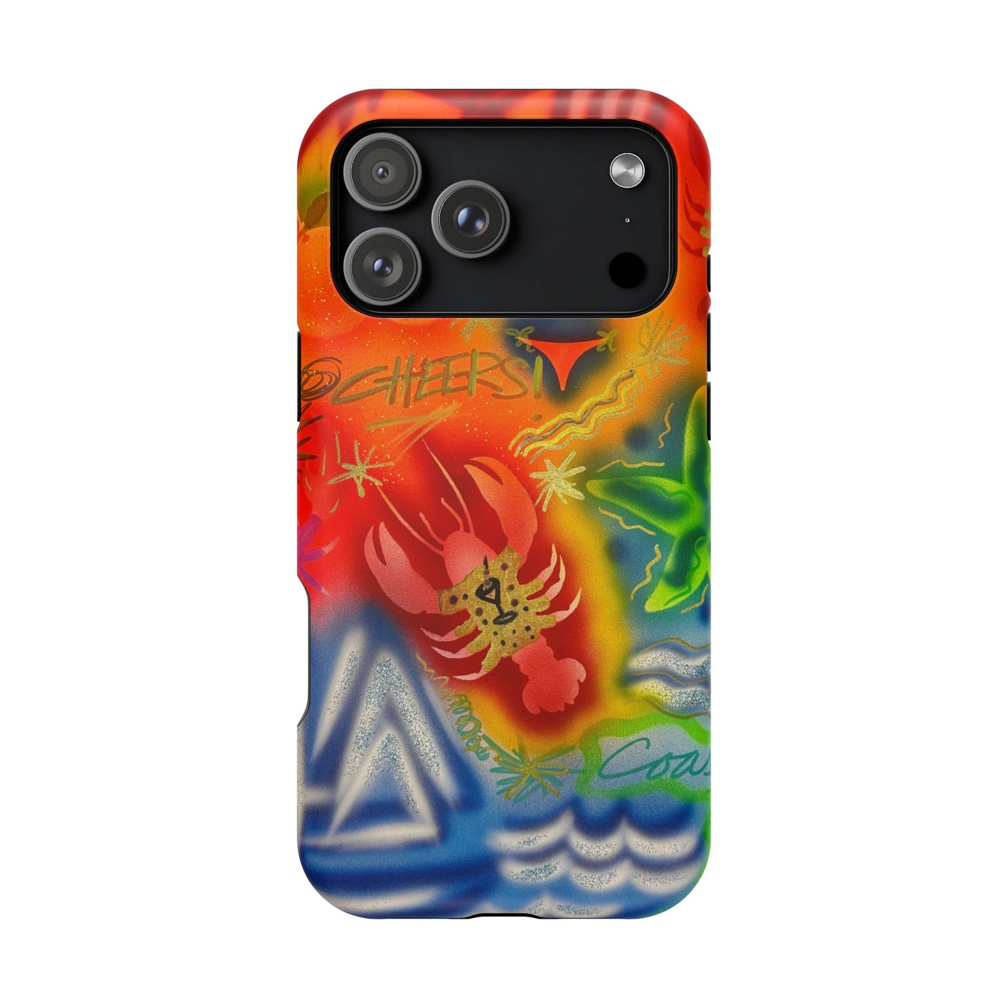 MagSafe "tipsy lobster" airbrush iPhone case