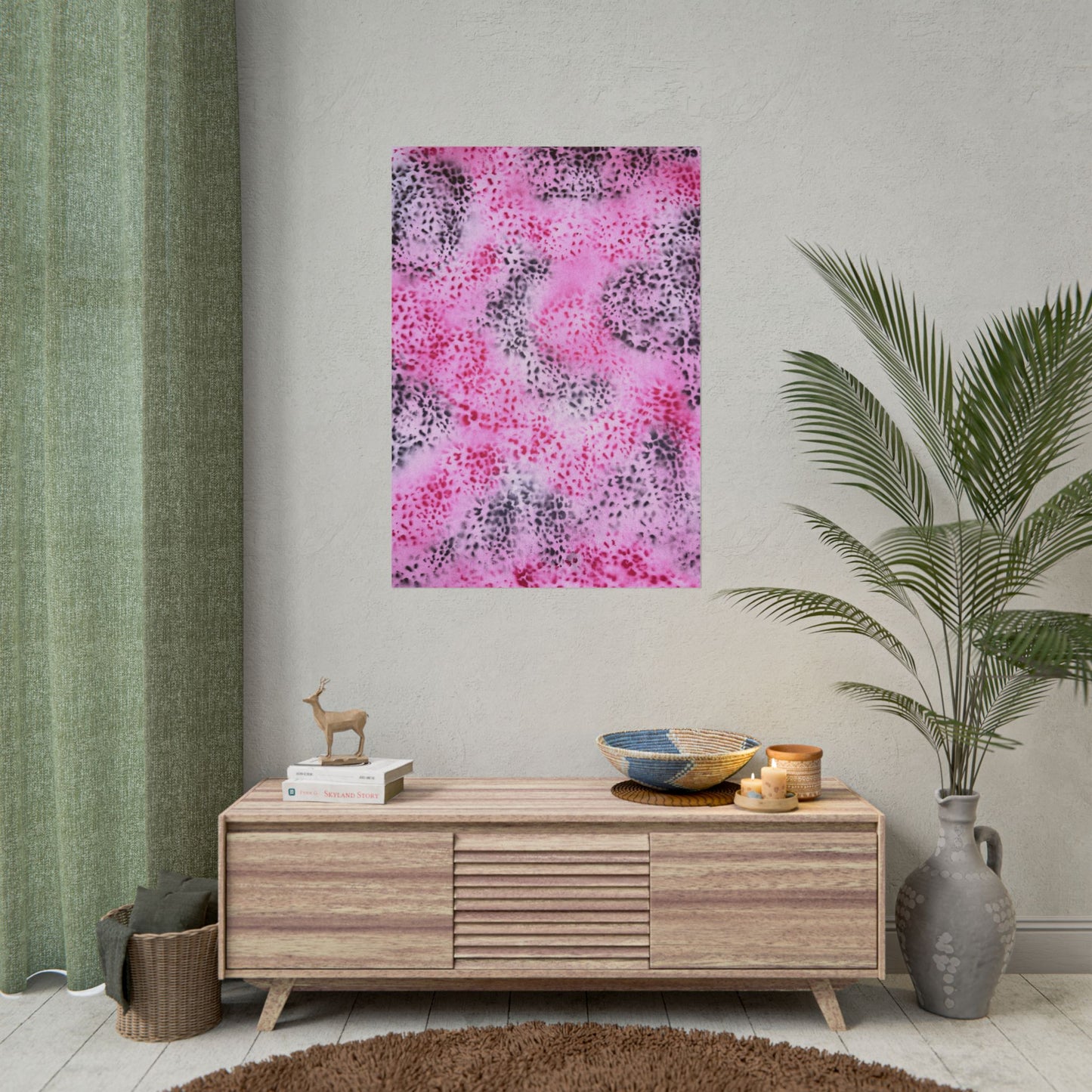 "pink cheetah" airbrush rolled print