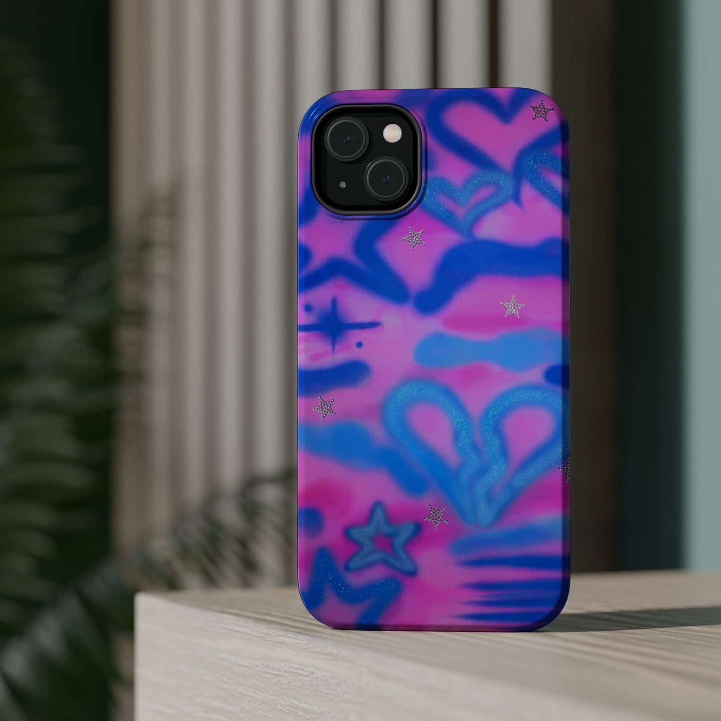 MagSafe "blue camo" airbrush iPhone case