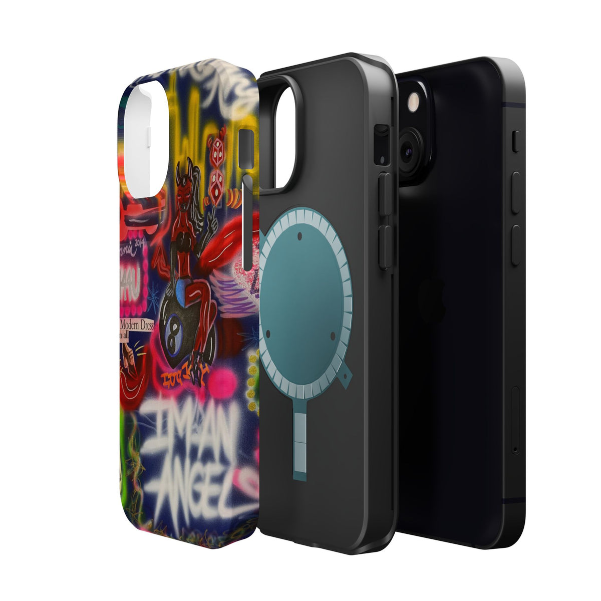 MagSafe "im an angel" airbrush iPhone case