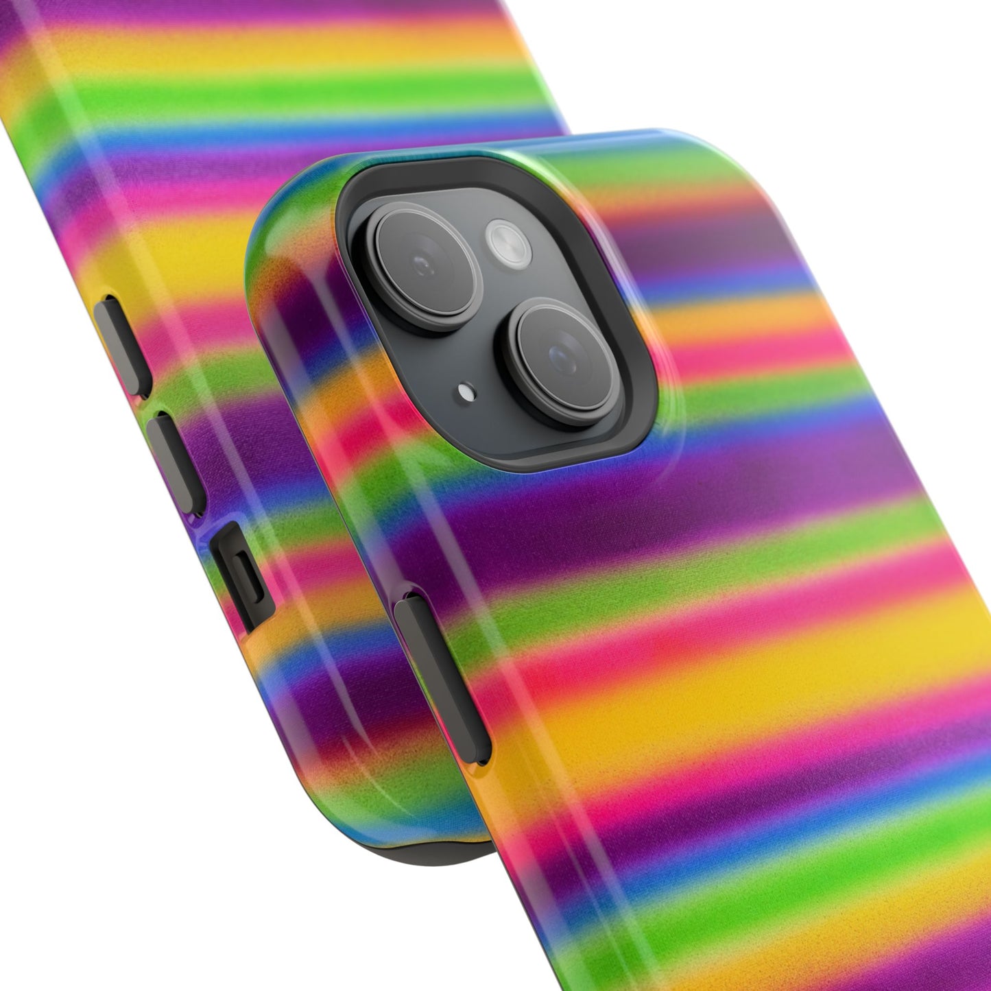 MagSafe "colorful stripes" airbrush iPhone case