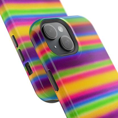 MagSafe "colorful stripes" airbrush iPhone case