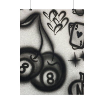 "hidden ace" airbrush rolled print