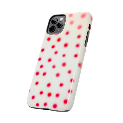"vanilla cherry polka dot" airbrush iPhone case