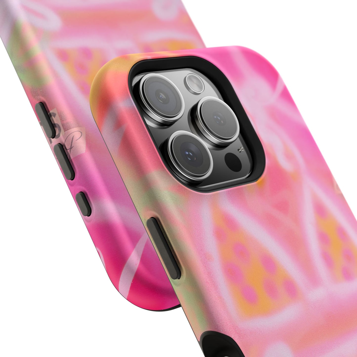 MagSafe "yellow polka dot bikini" airbrush iPhone case