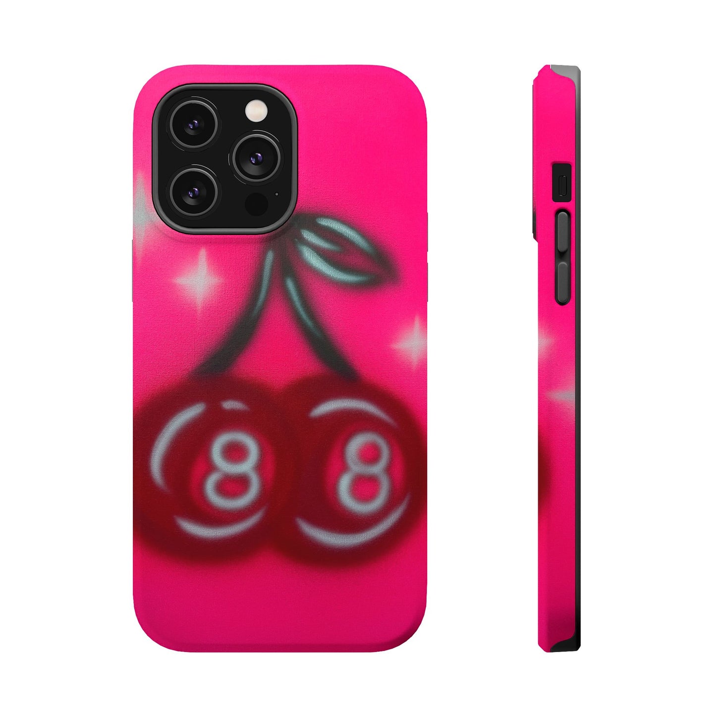 MagSafe „Cherry 8ball“ Airbrush iPhone Hülle