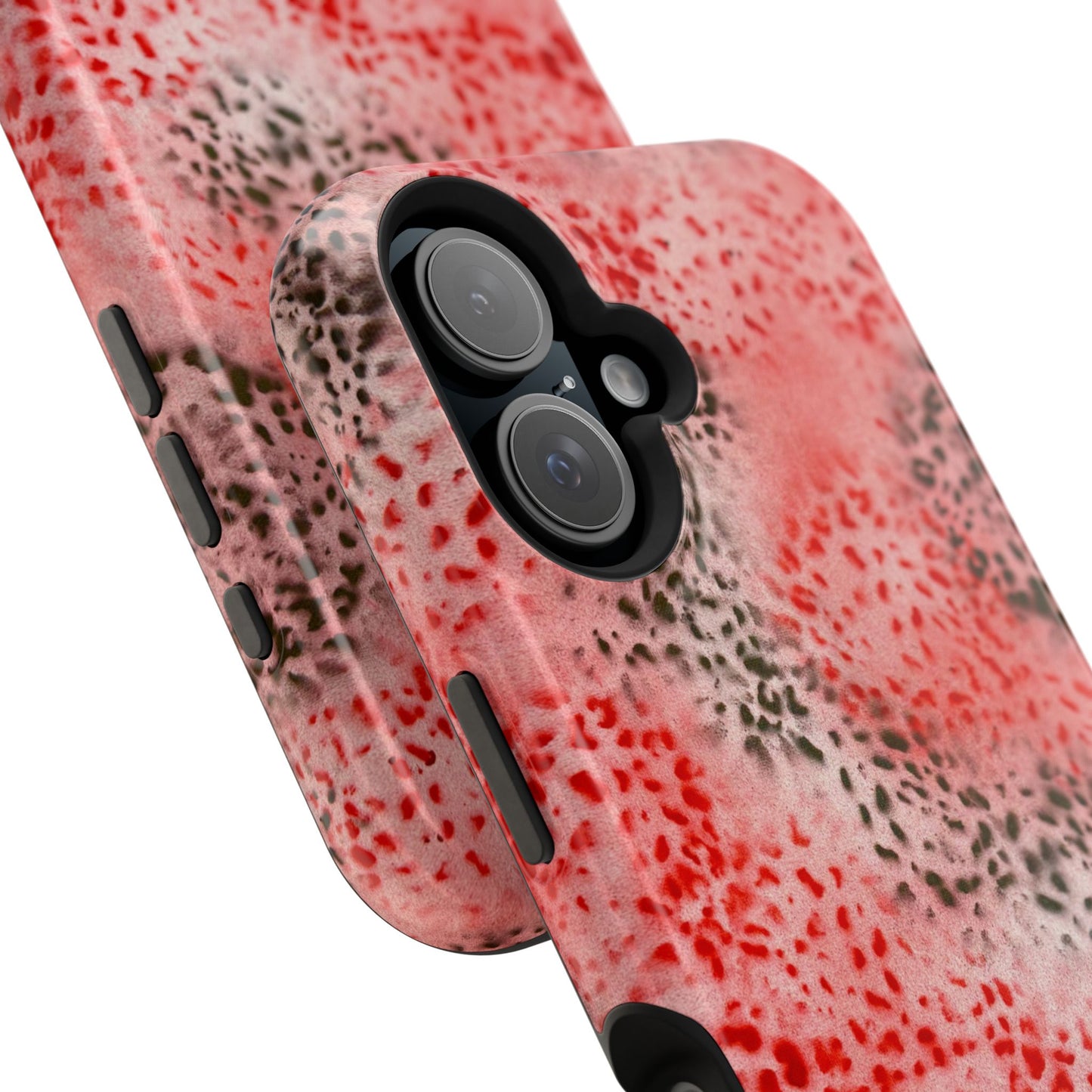 MagSafe "red cheetah" airbrush iPhone case