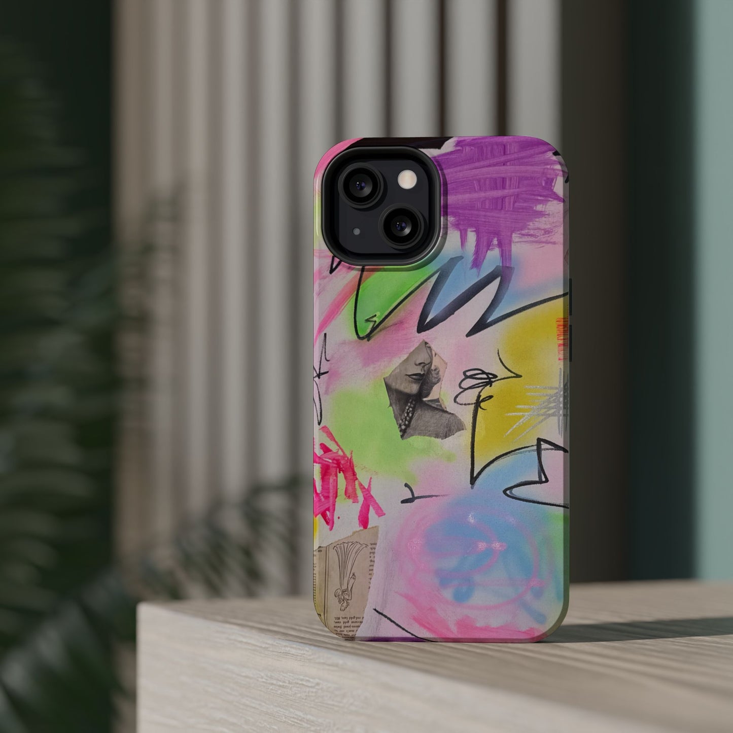 MagSafe "pastel static" airbrush iPhone case