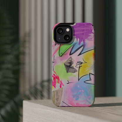 MagSafe "pastel static" airbrush iPhone case