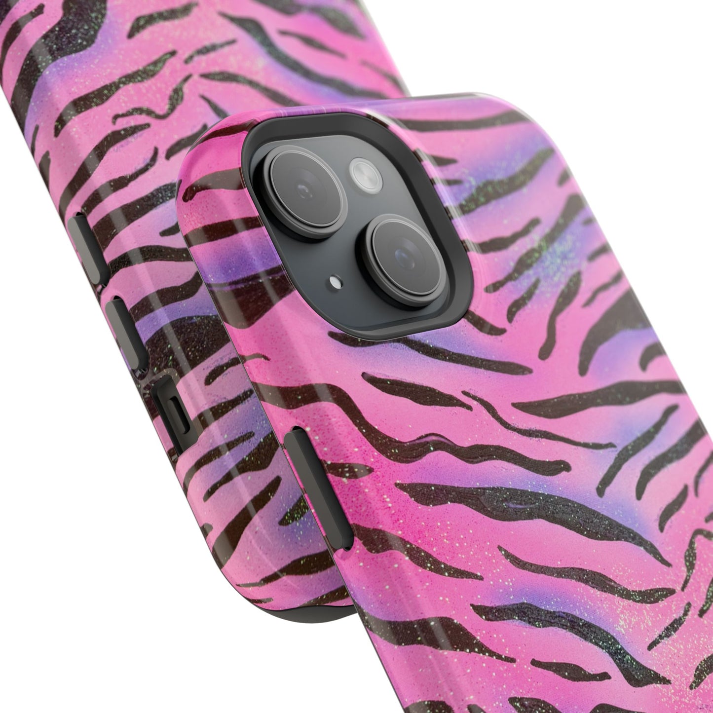 MagSafe "glitter zebra" airbrush iPhone case