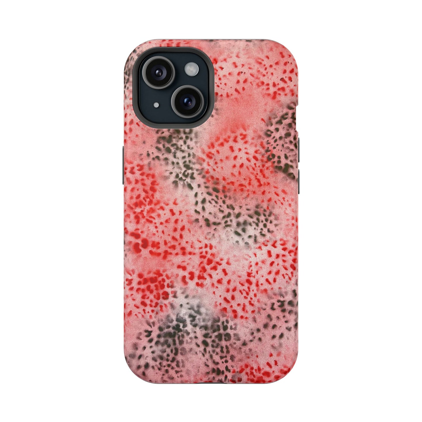 MagSafe "red cheetah" airbrush iPhone case