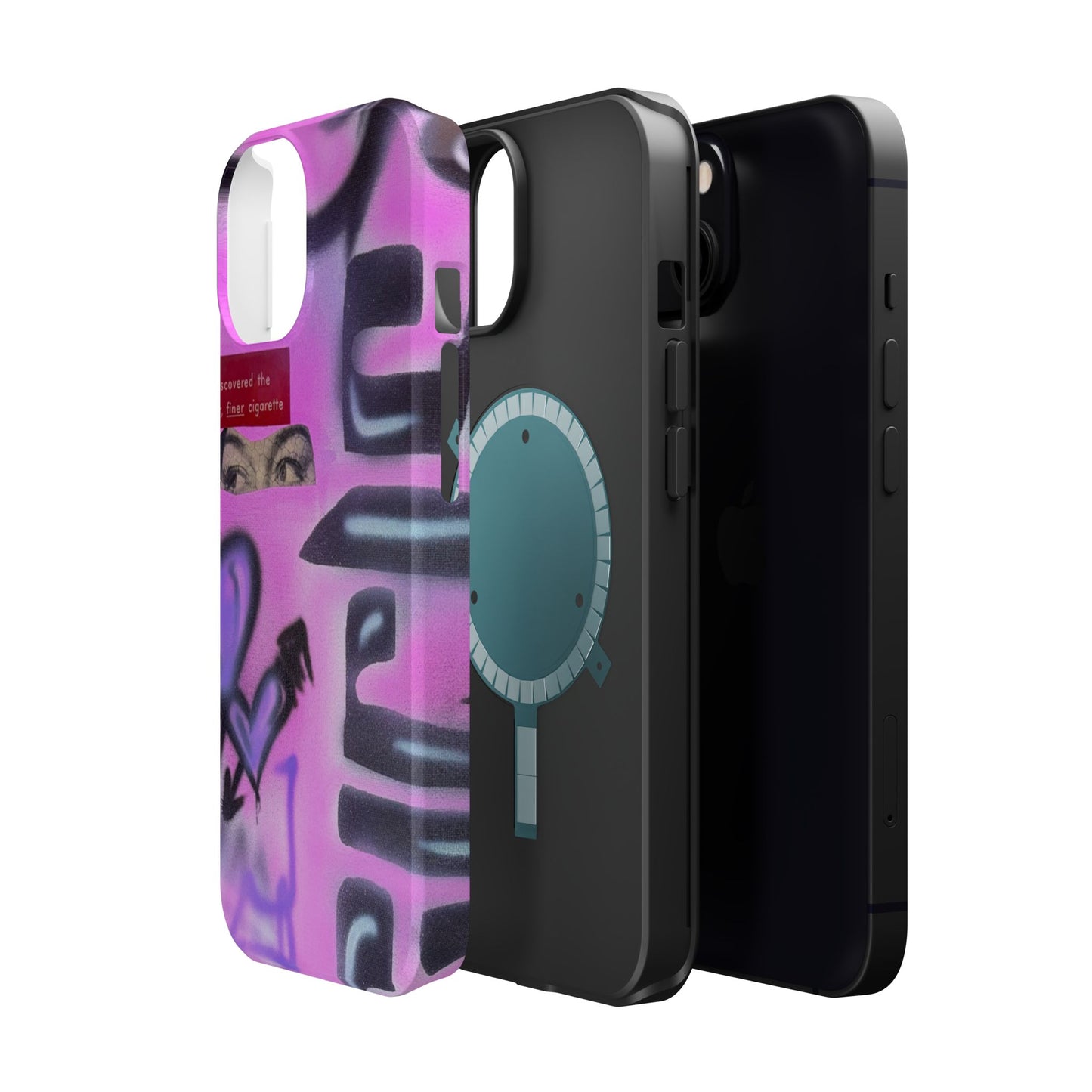 MagSafe "purple princess" airbrush iPhone case