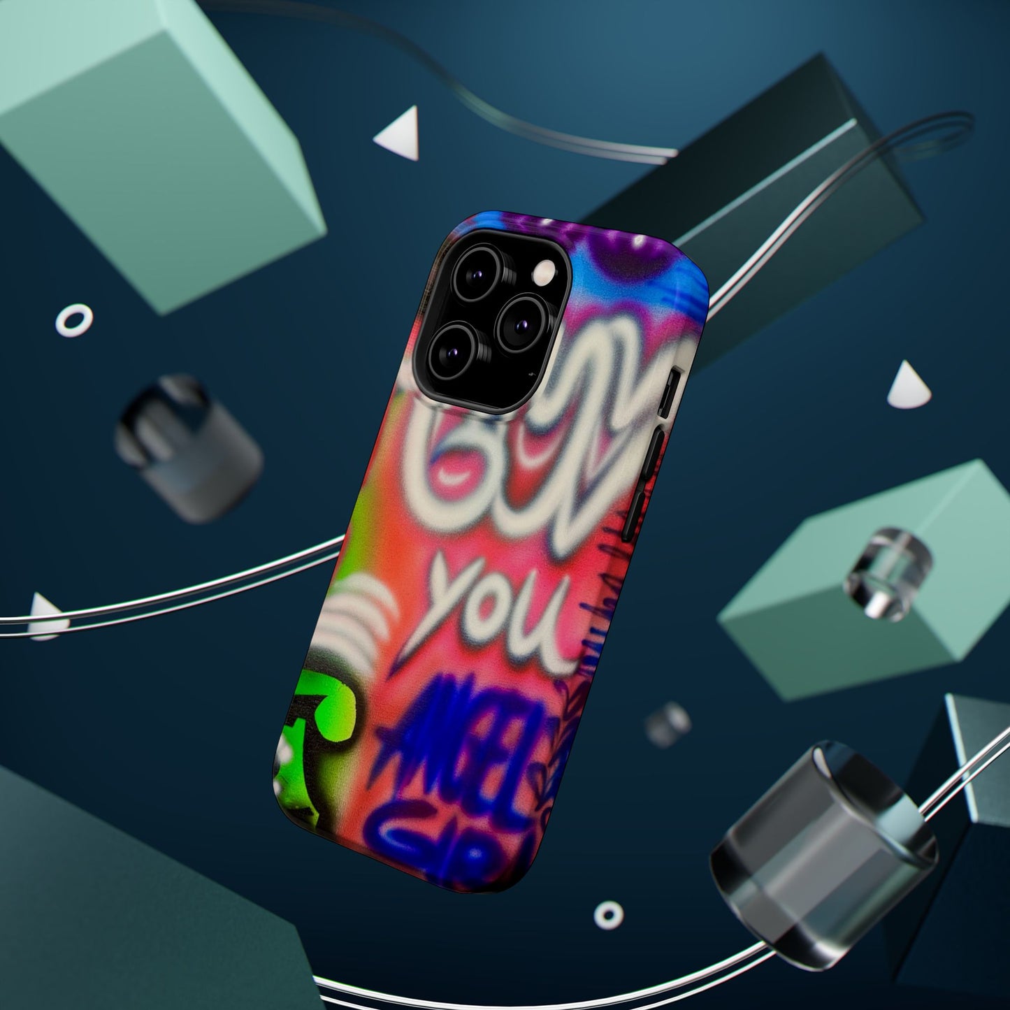 MagSafe "luv u angel girl" Airbrush iPhone Hülle